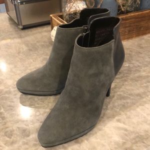 Tahiti gray suede booties size 7-1/2